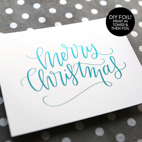 DIY Foil - Merry Christmas A2 Card (Delicate Version)