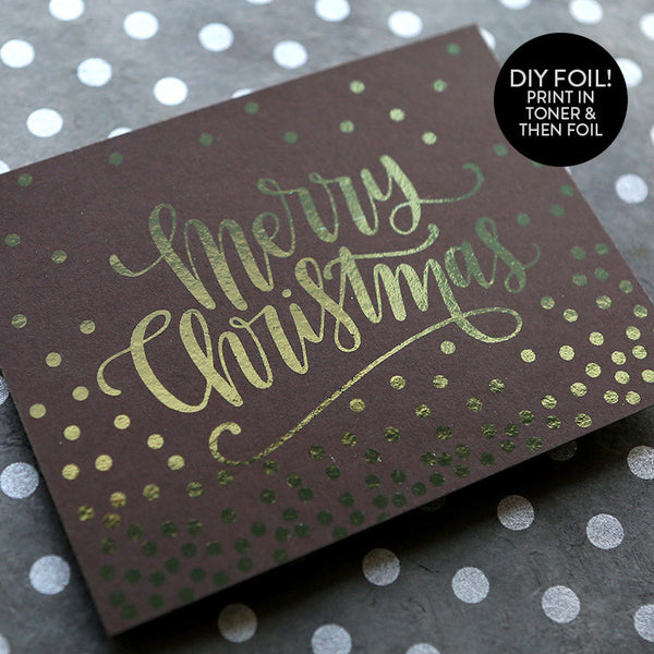 DIY Foil - Merry Christmas Dots A2 Card