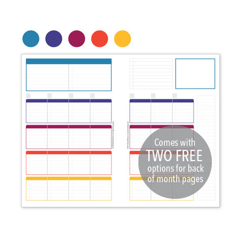 PlanThis Week-on-2-Pages Planner Pages - Jewels (Half-Letter)