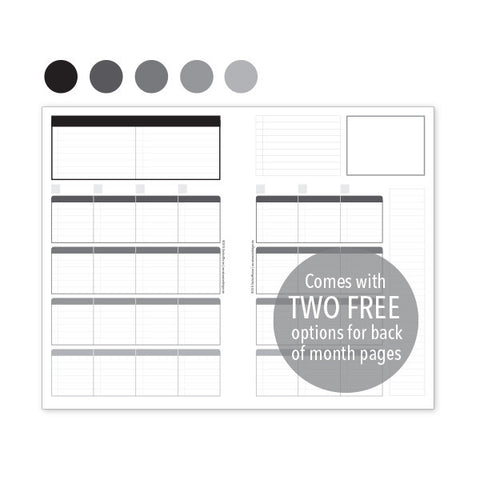 PlanThis Week-on-2-Pages Planner Pages - Neutrals (Half-Letter)