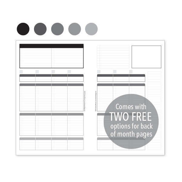 PlanThis Week-on-2-Pages Planner Pages - Neutrals Uneven Daily Sections (Half-Letter)